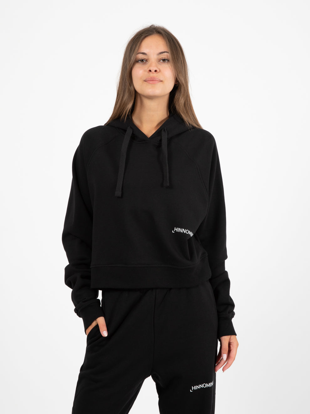 Black Crop Hoodie