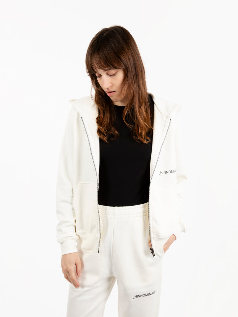 HINNOMINATE - Felpa con zip off white