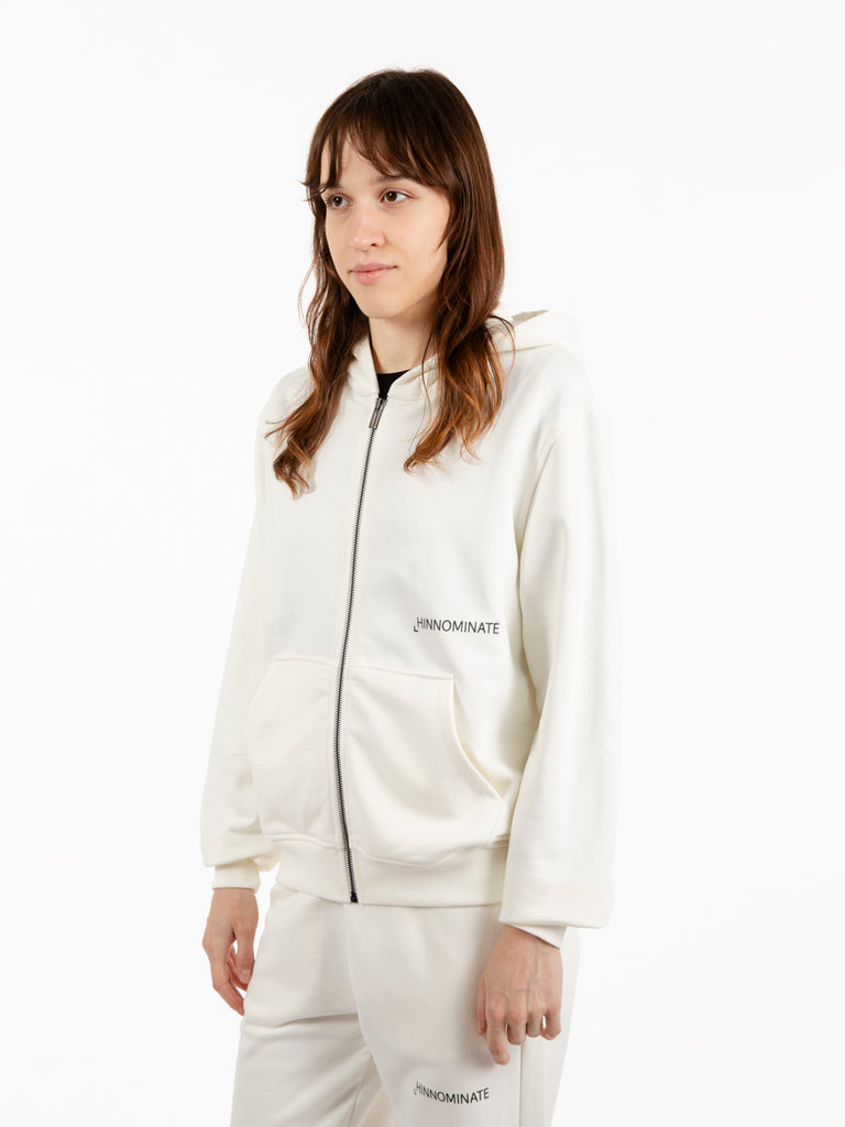 HINNOMINATE - Felpa con zip off white