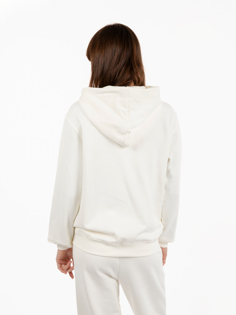 HINNOMINATE - Felpa con zip off white