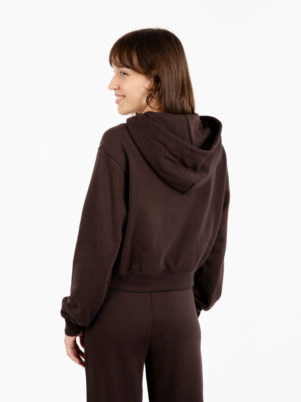 Cropped dark brown sweatshirt
