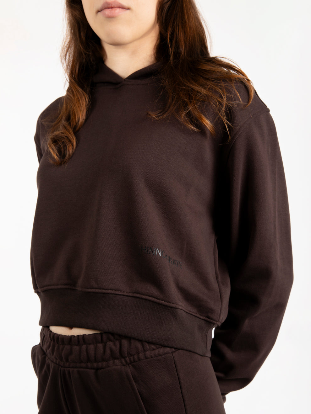 Cropped dark brown sweatshirt
