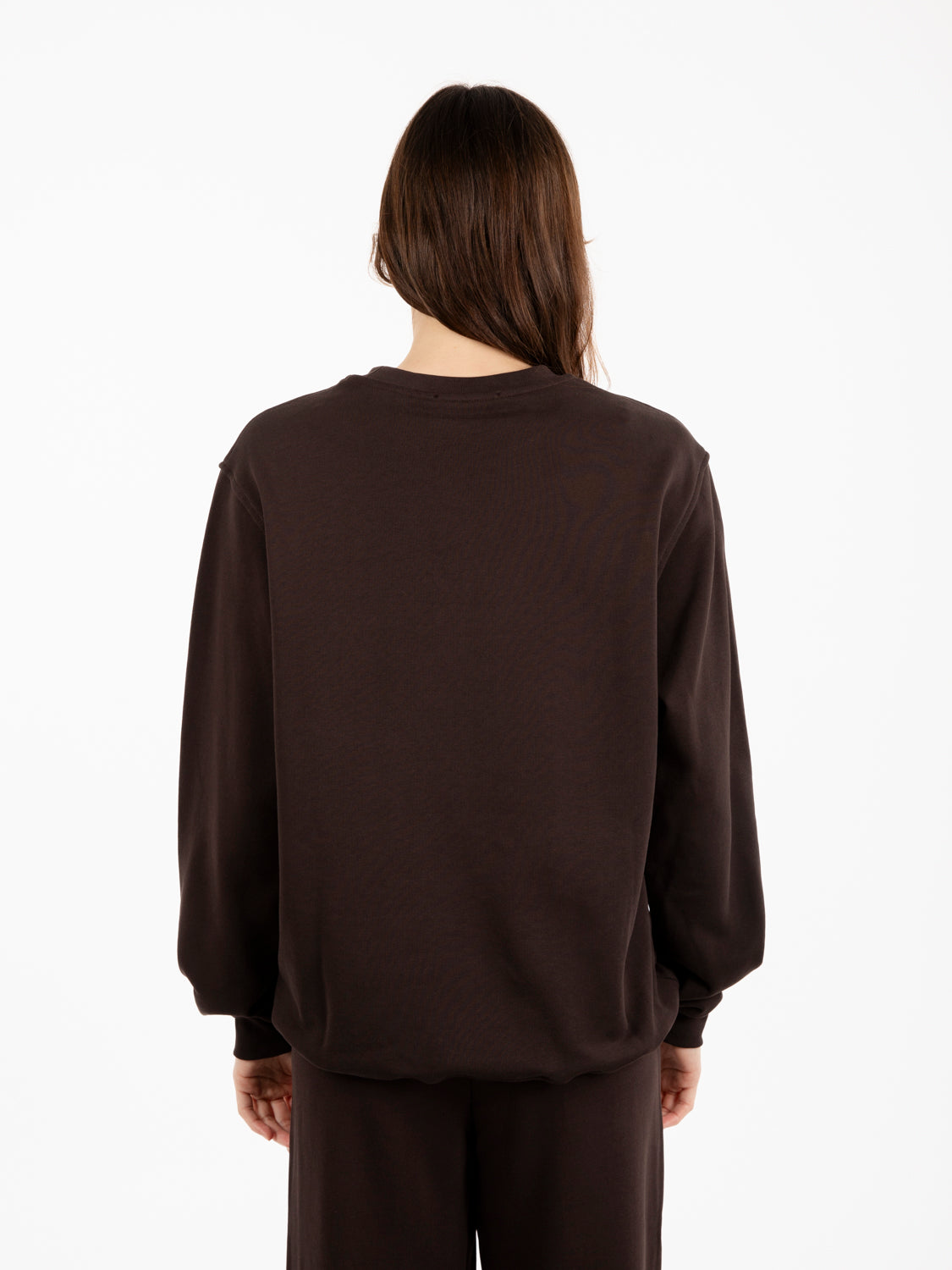 Dark brown cotton sweatshirt