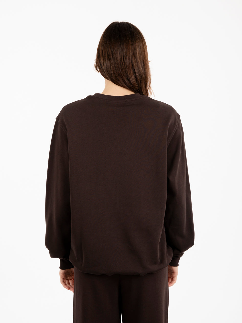 Dark brown cotton sweatshirt