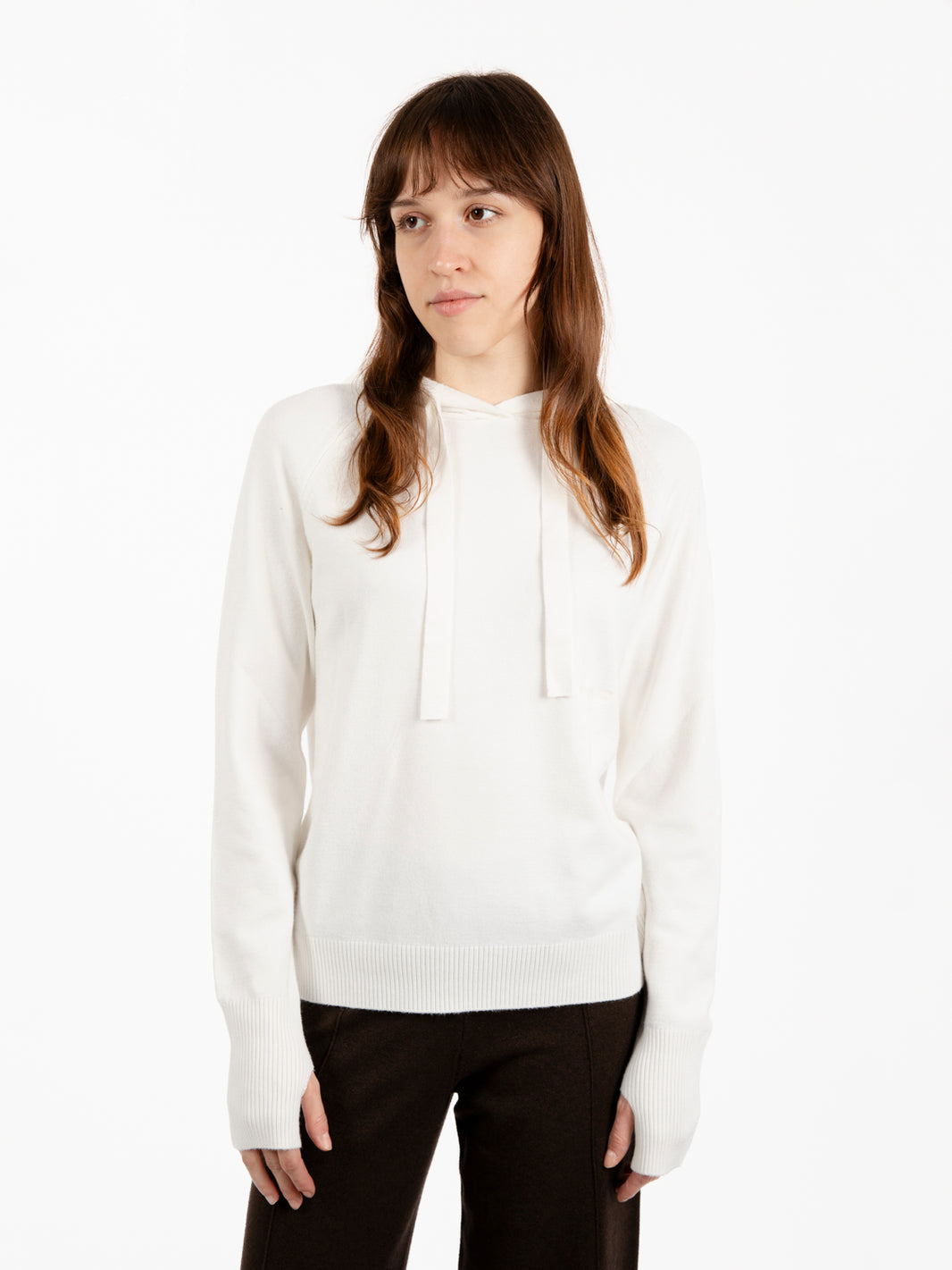 Felpa in maglia off white