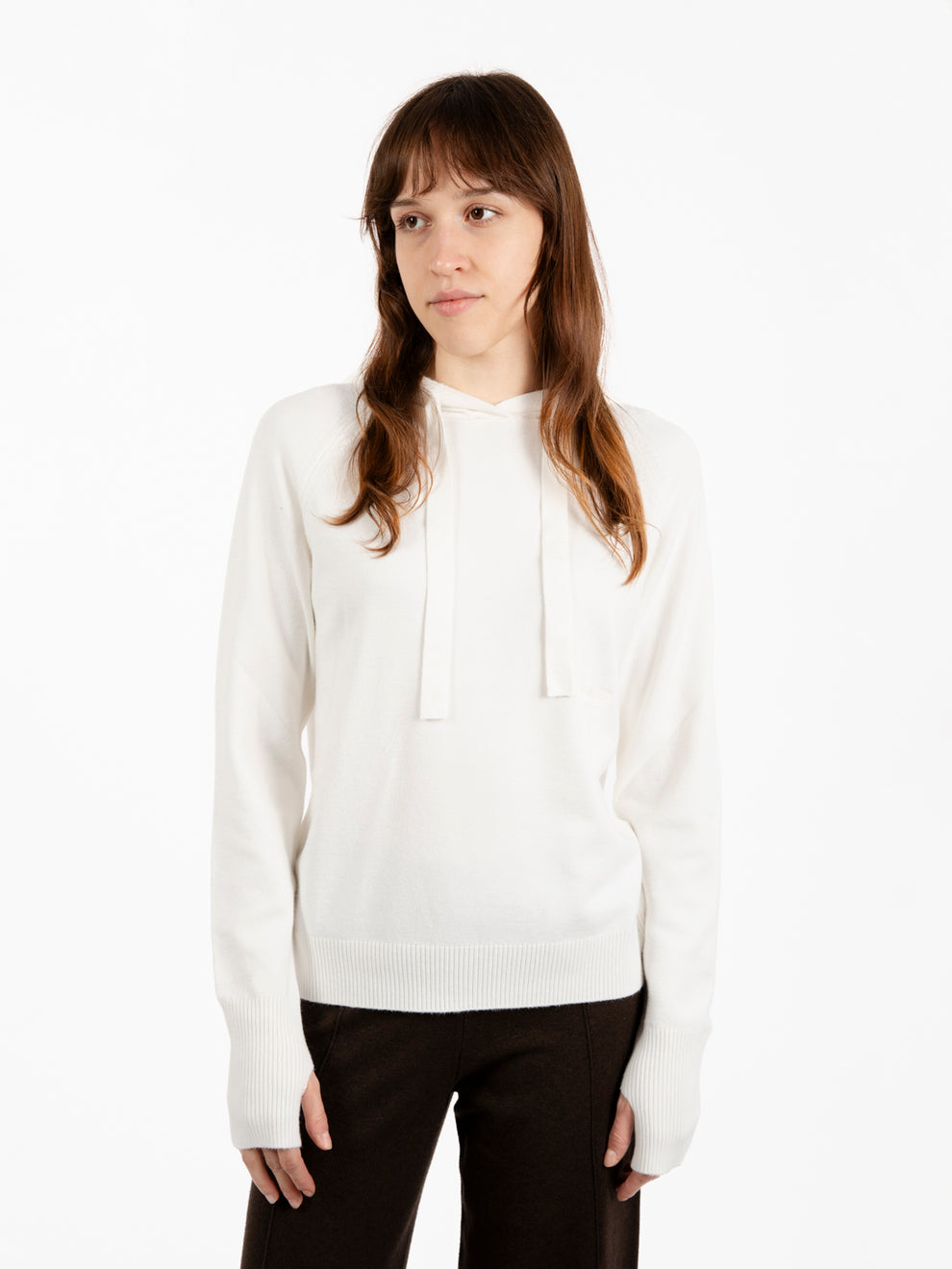Felpa in maglia off white