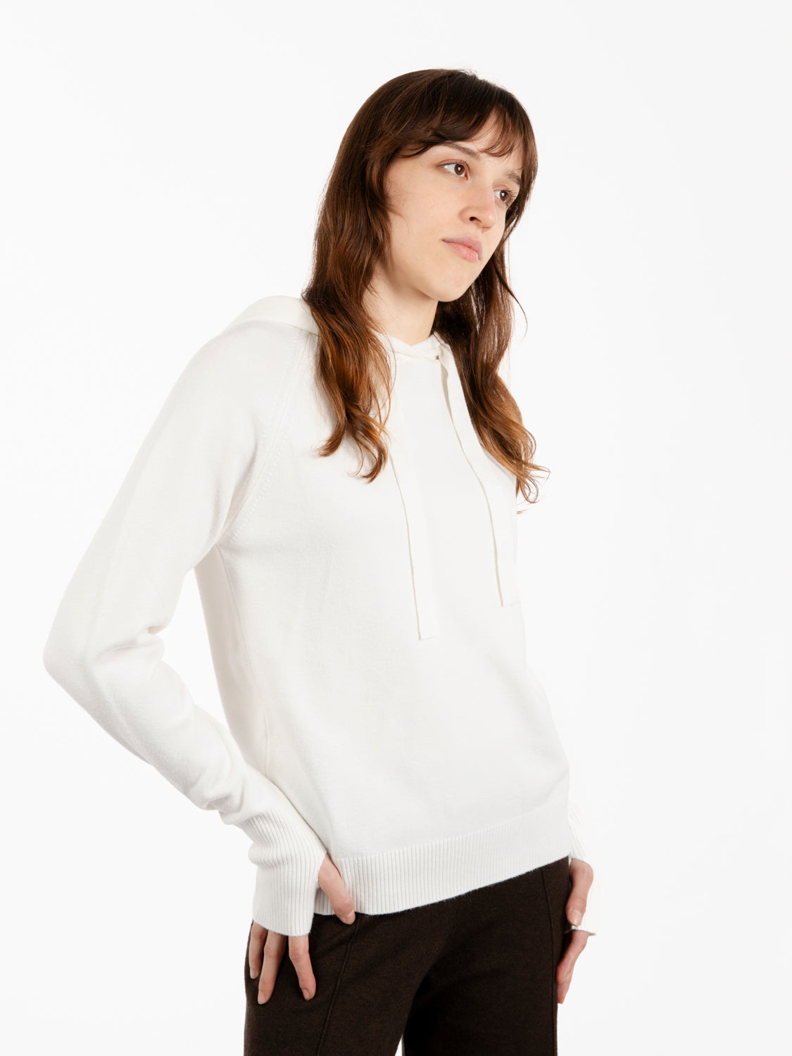 Felpa in maglia off white
