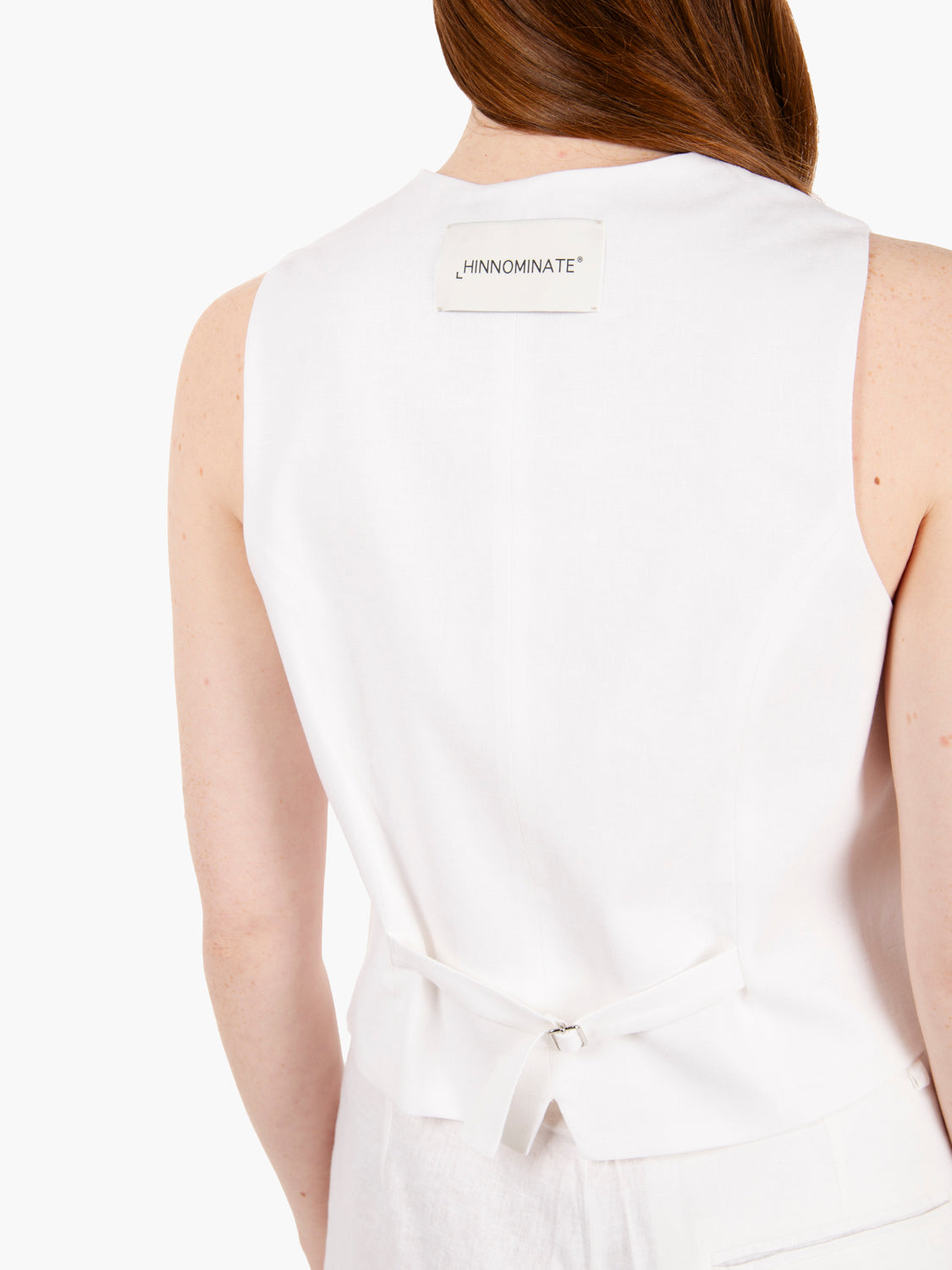 Gilet in lino bianco
