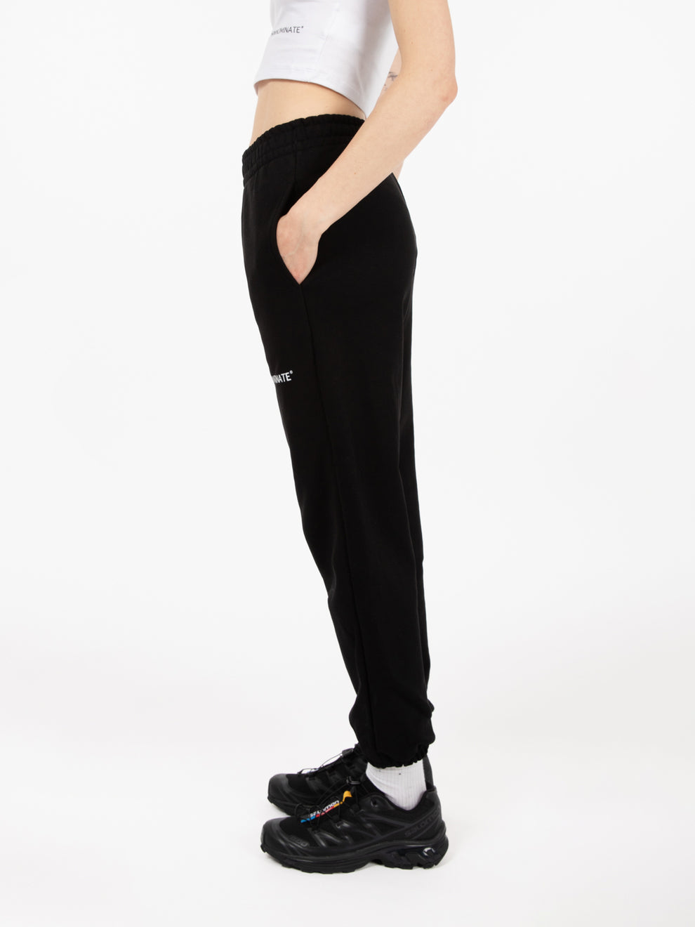 Jogger in felpa nero