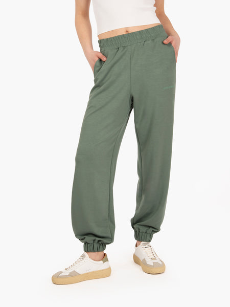 Jogger modal con fondo elastico muschio