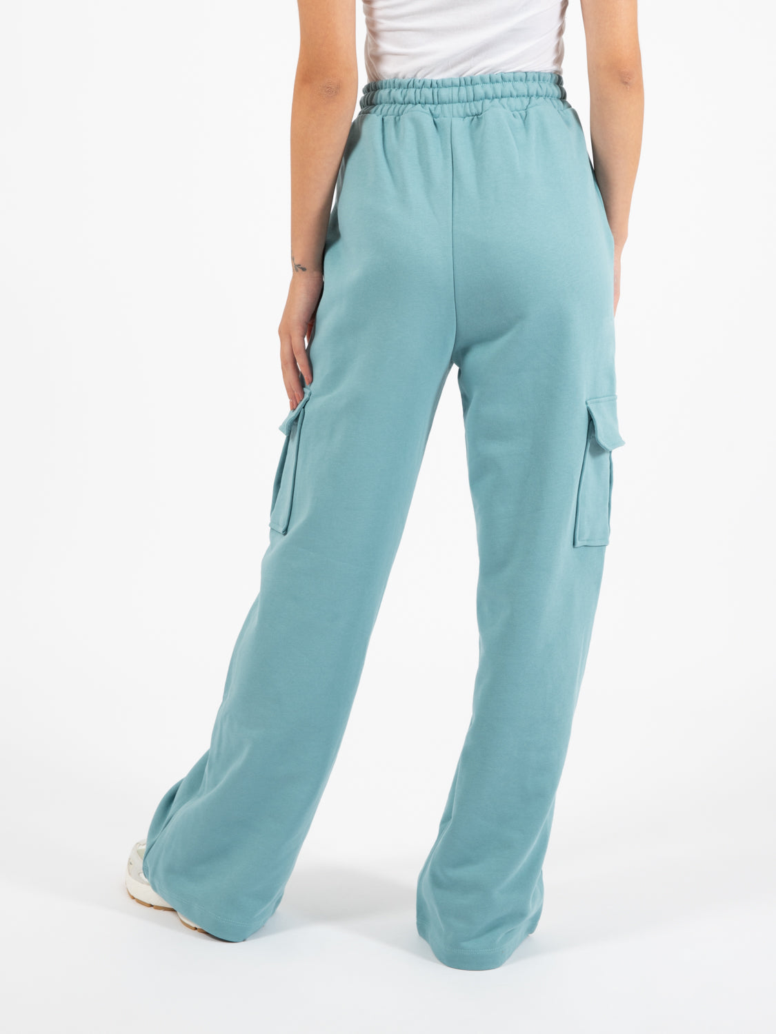 Pantalone a palazzo in felpa con tasche parrot