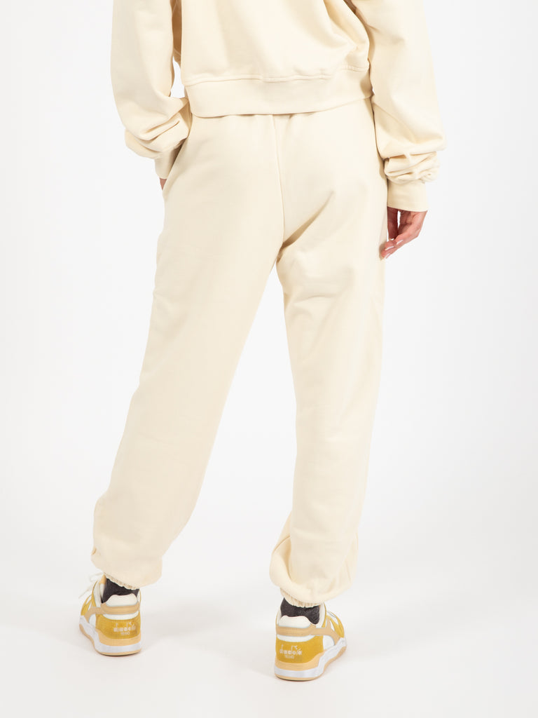 HINNOMINATE - Pantalone in felpa bianco burro