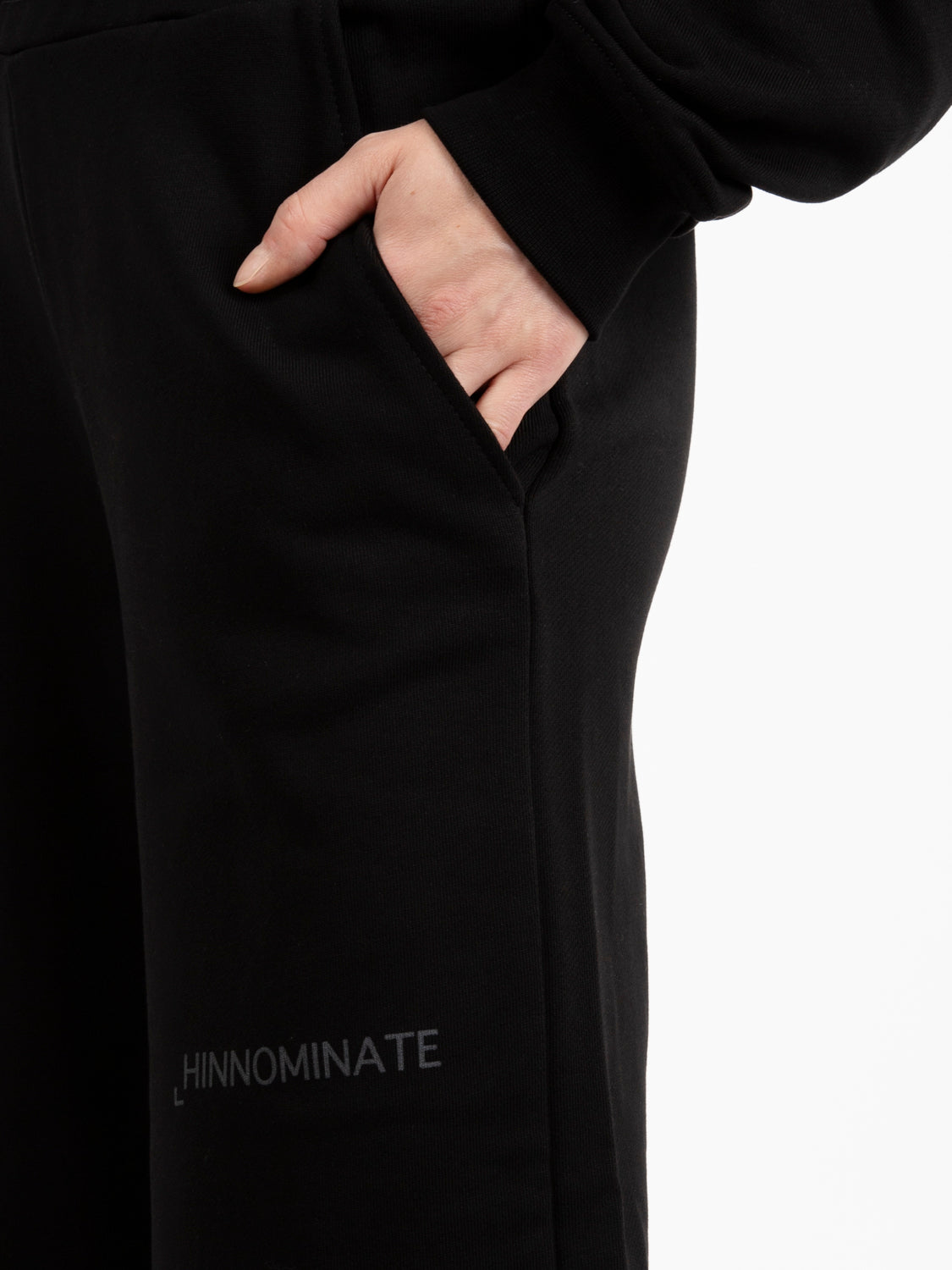 Black sweatshirt palazzo pants