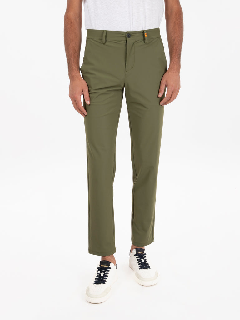 SAVE THE DUCK - Pantaloni chino Steve slim fit dusty olive