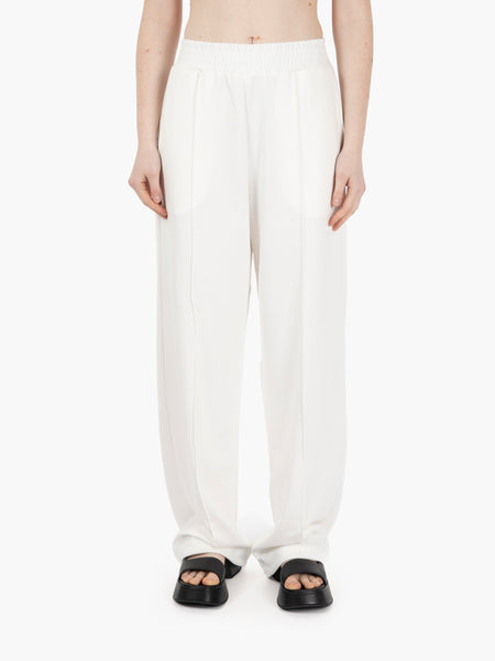 Pantaloni in modal vita alta bianco