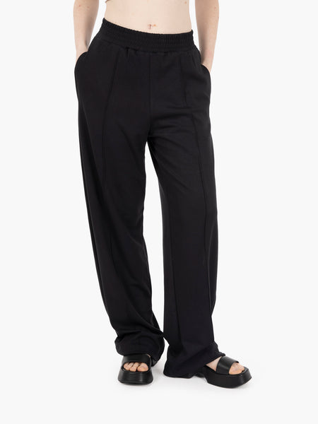 Pantaloni in modal vita alta nero
