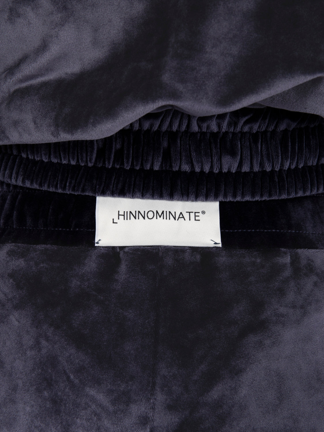 Pantaloni wide in ciniglia con logo blu