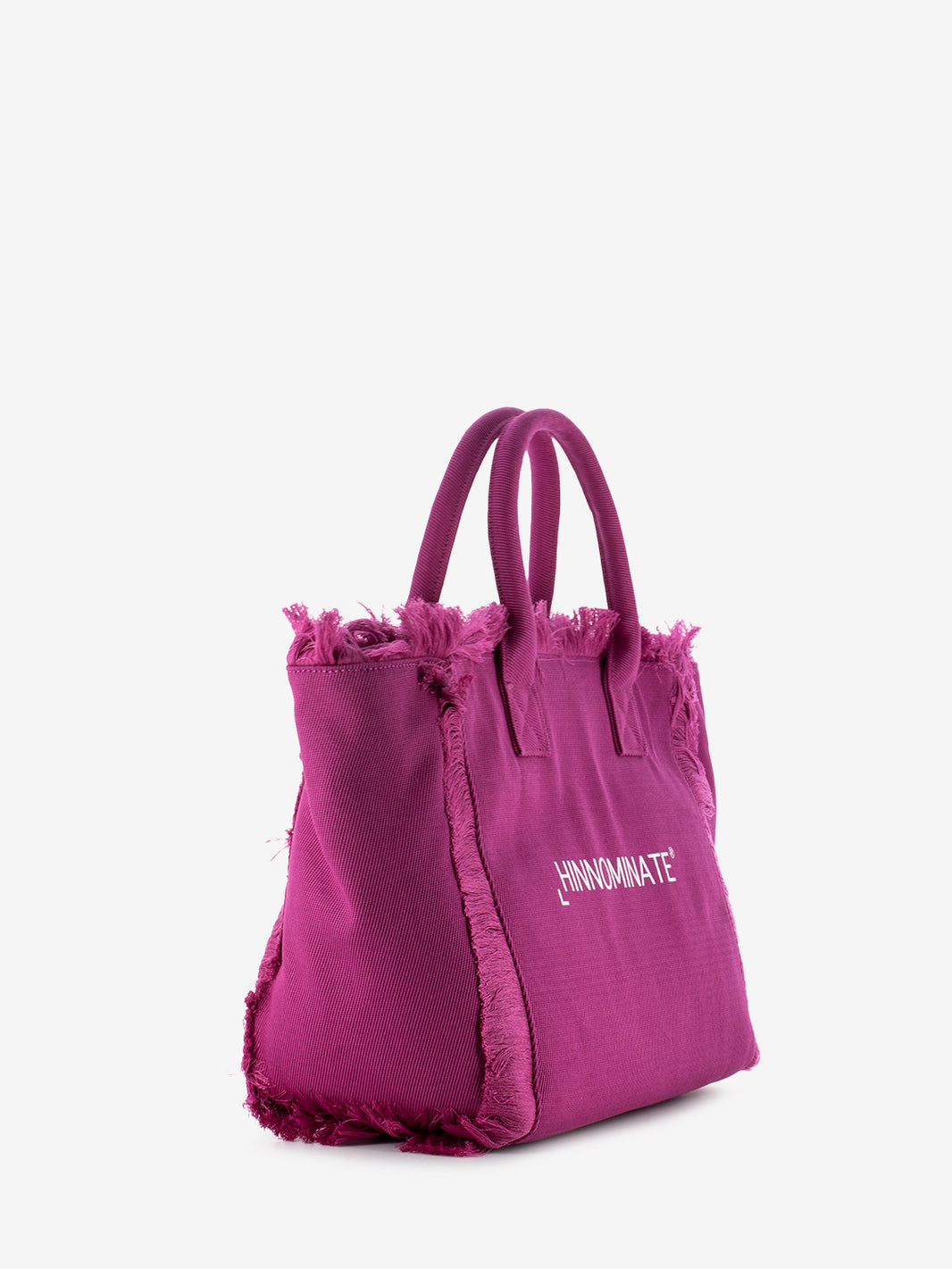 Large canvas shopper with geranium lettering print
