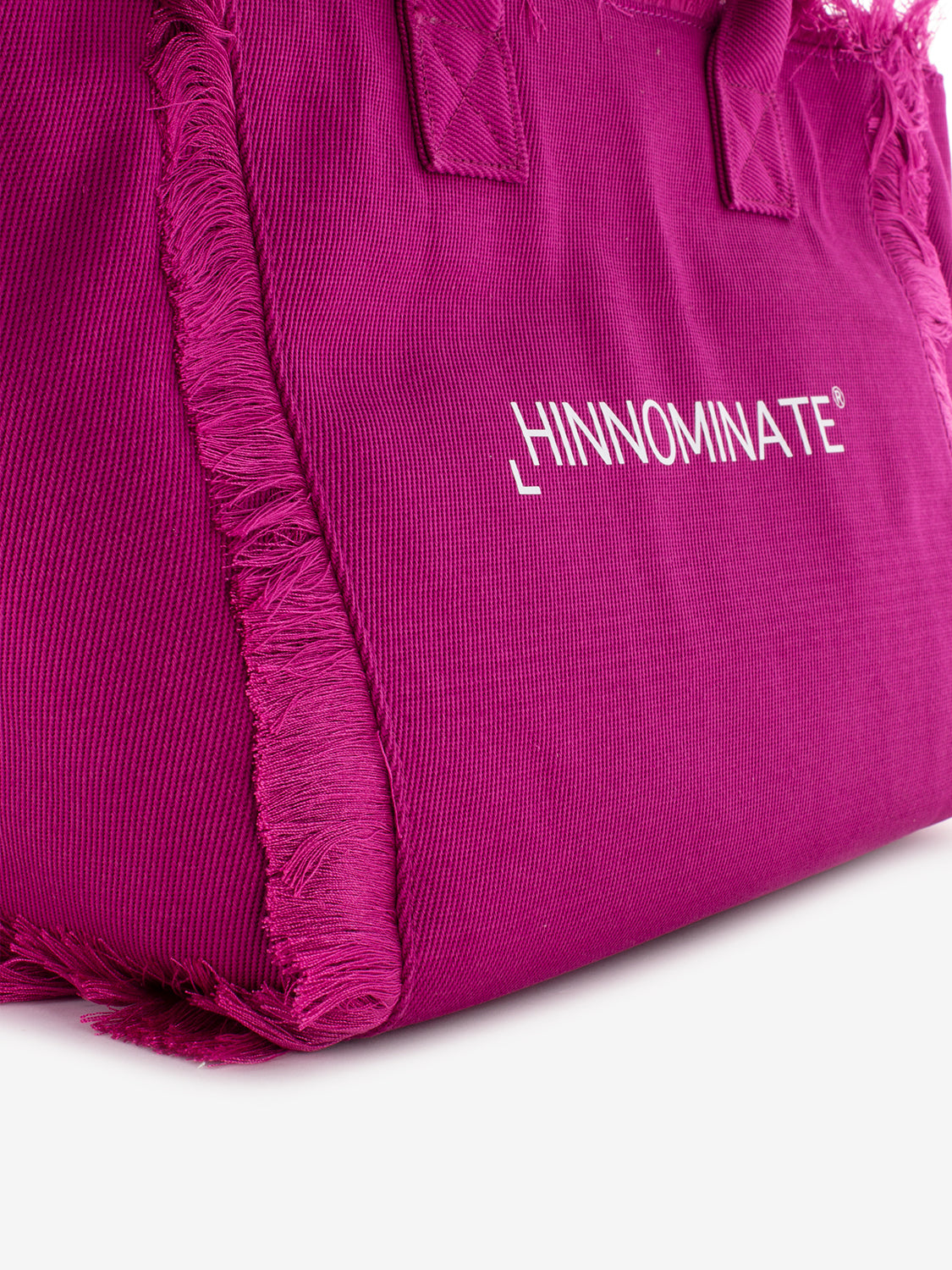 Large canvas shopper with geranium lettering print