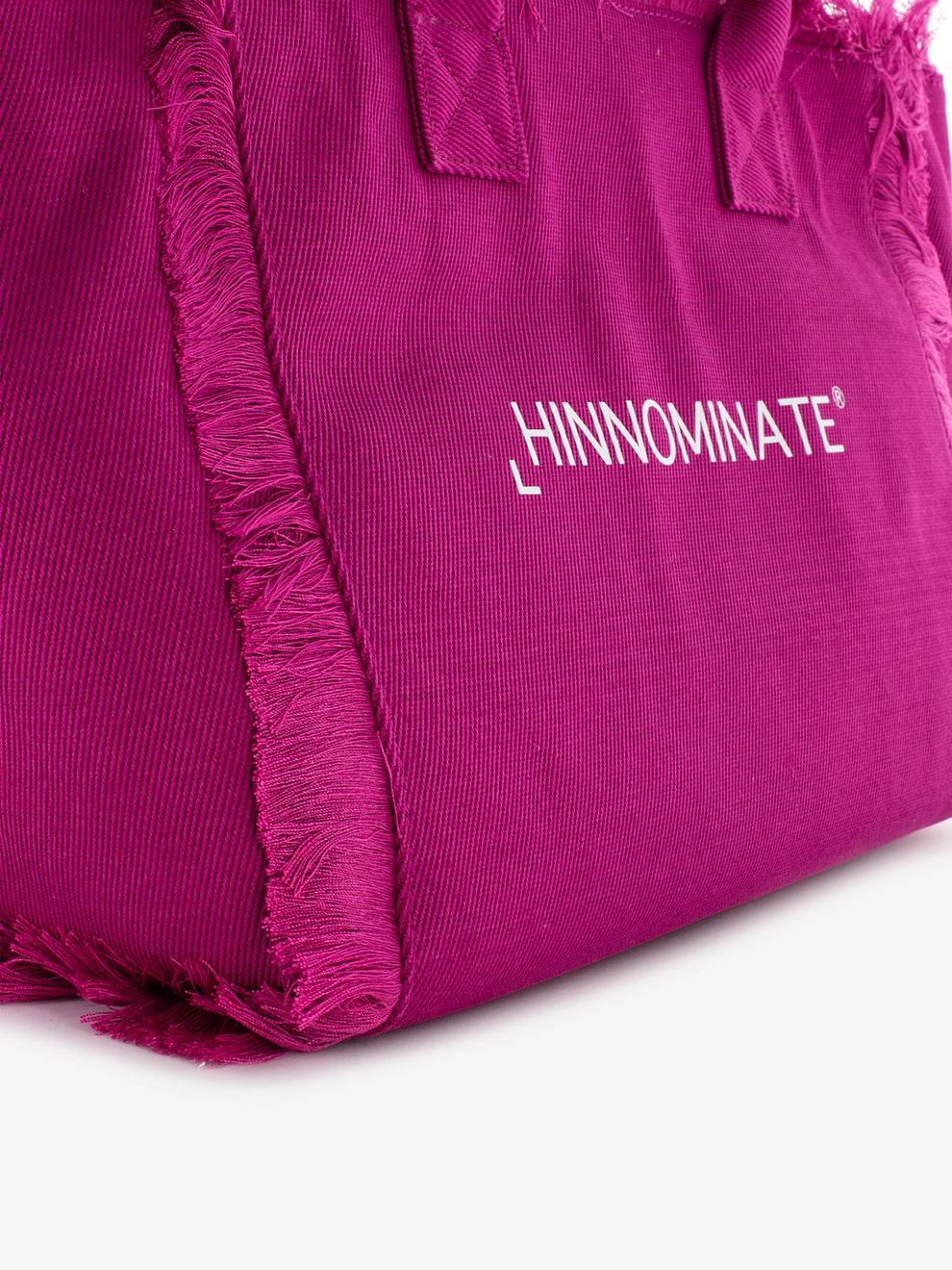 Large canvas shopper with geranium lettering print