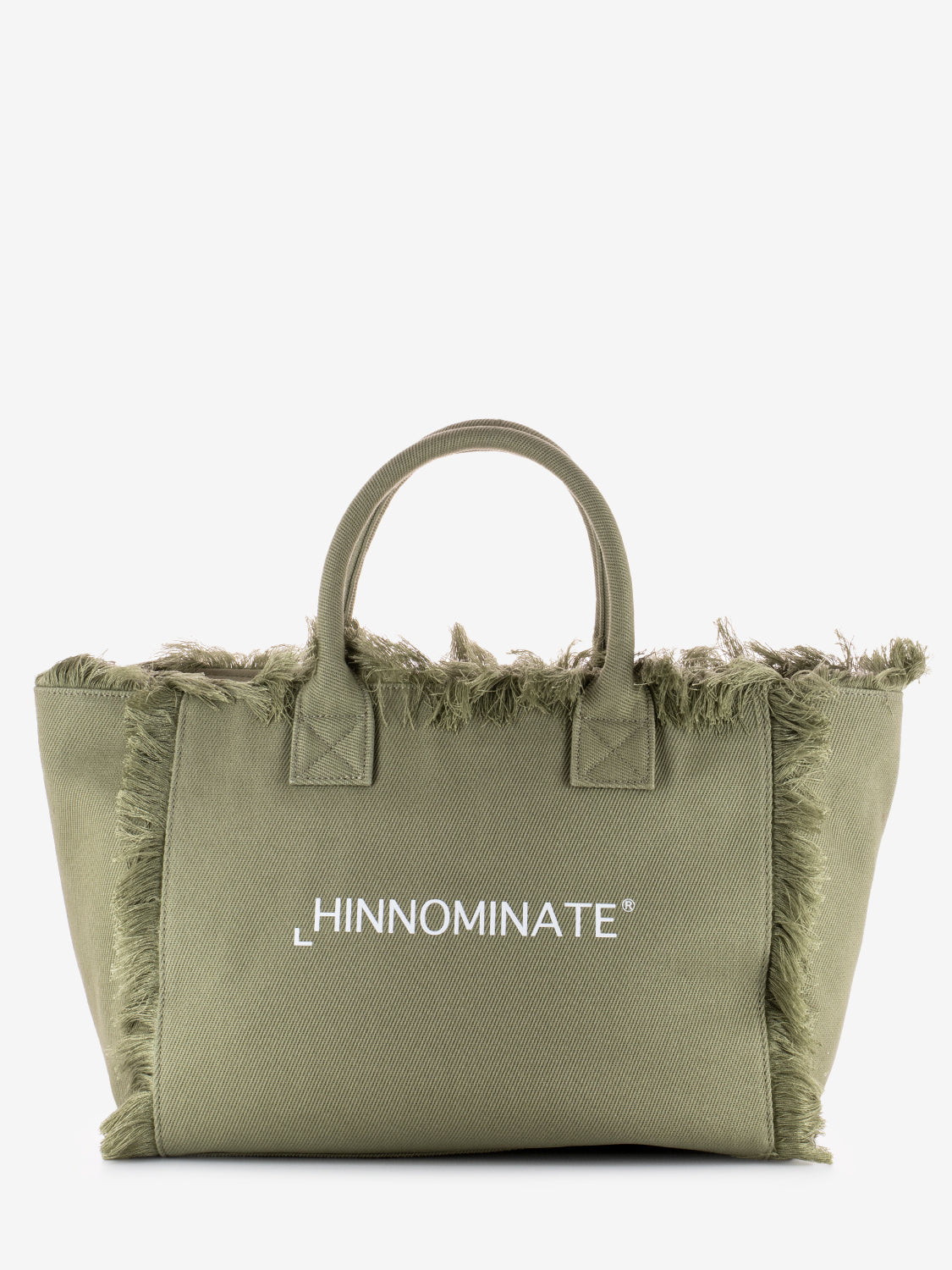 Shopper grande canvas stampa lettering off verde aloe