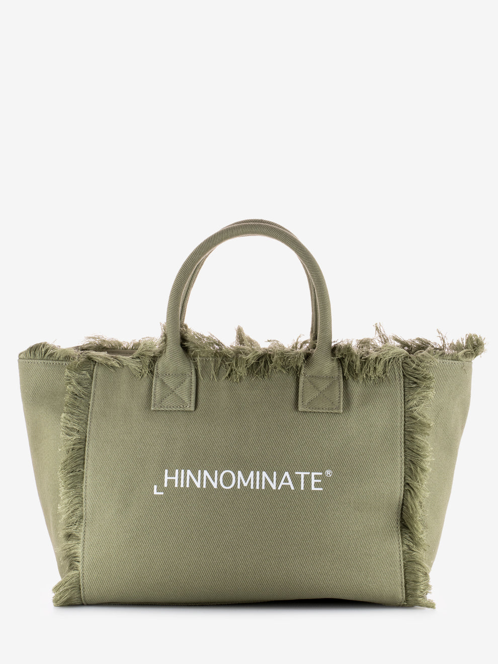 Shopper grande canvas stampa lettering off verde aloe