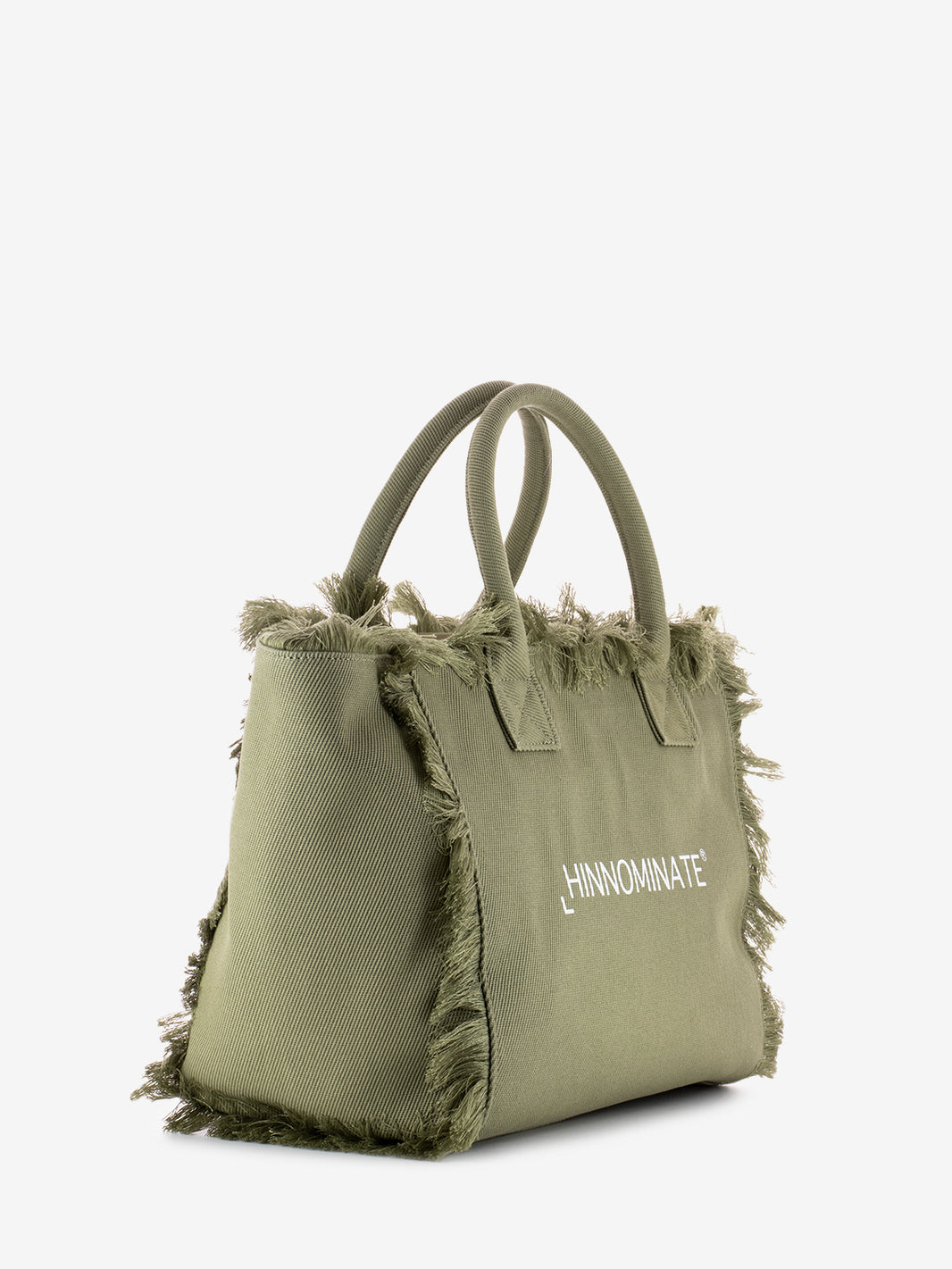 Shopper grande canvas stampa lettering off verde aloe