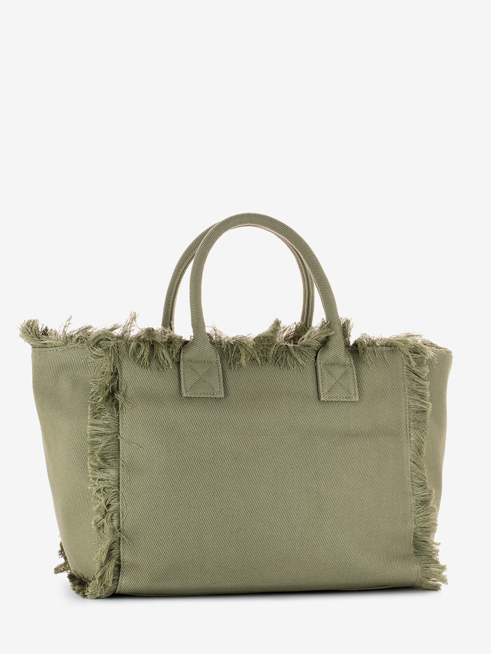 Shopper grande canvas stampa lettering off verde aloe