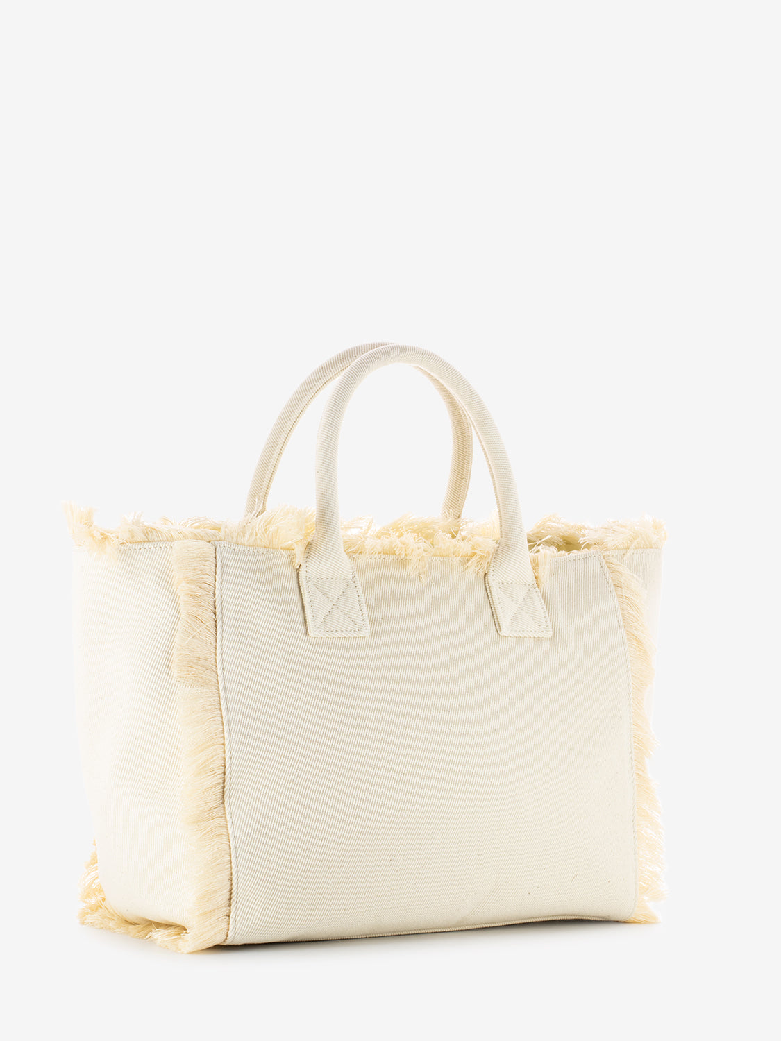 Shopper grande canvas stampa lettering off white