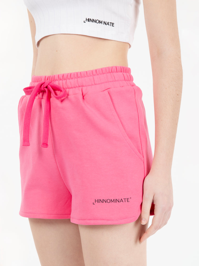 HINNOMINATE - Shorts in felpa con tasche geranio