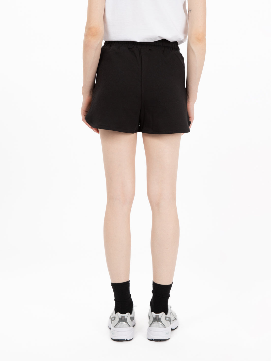 Black Pocketed Fleece Shorts