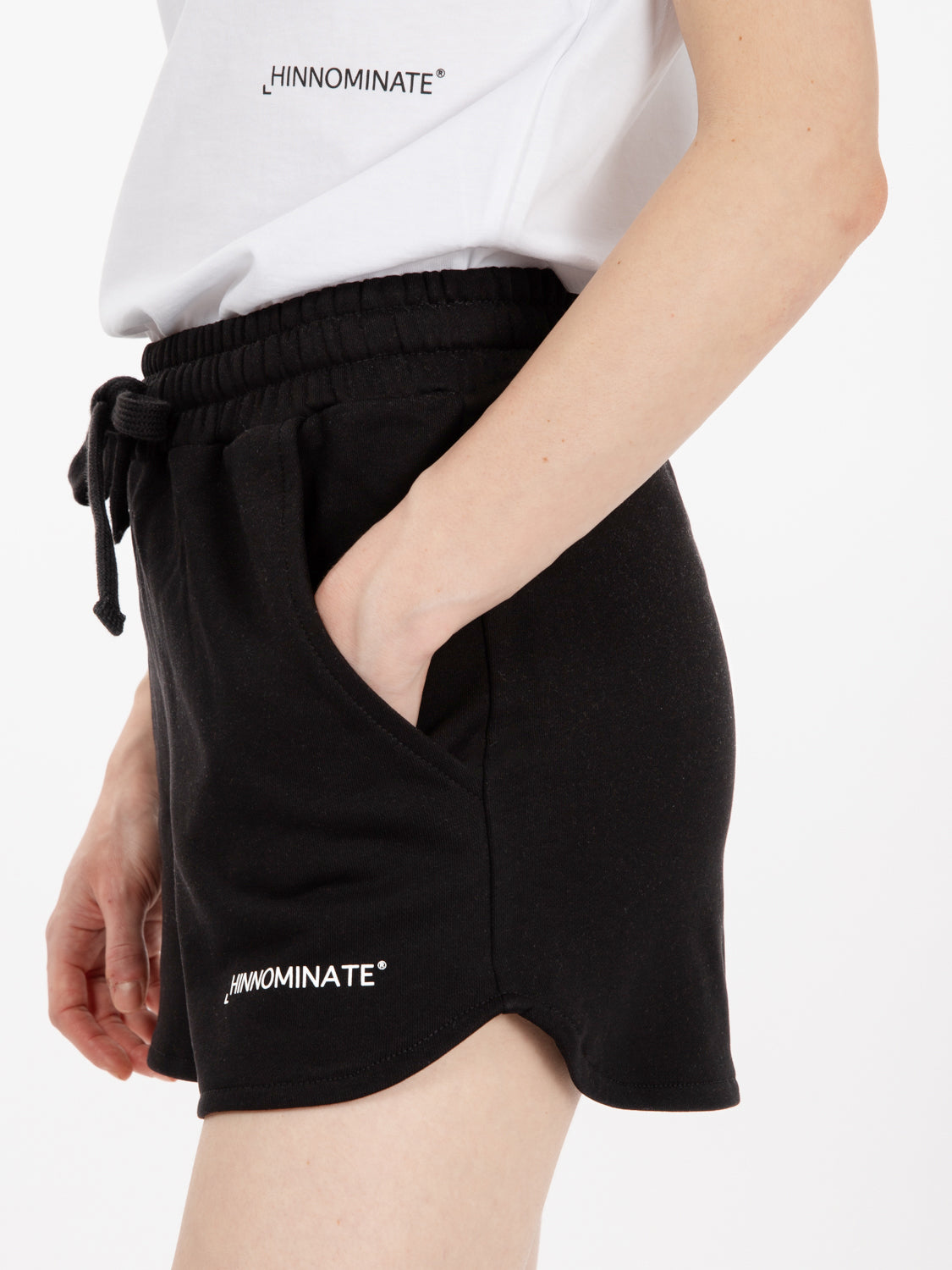 Black Pocketed Fleece Shorts