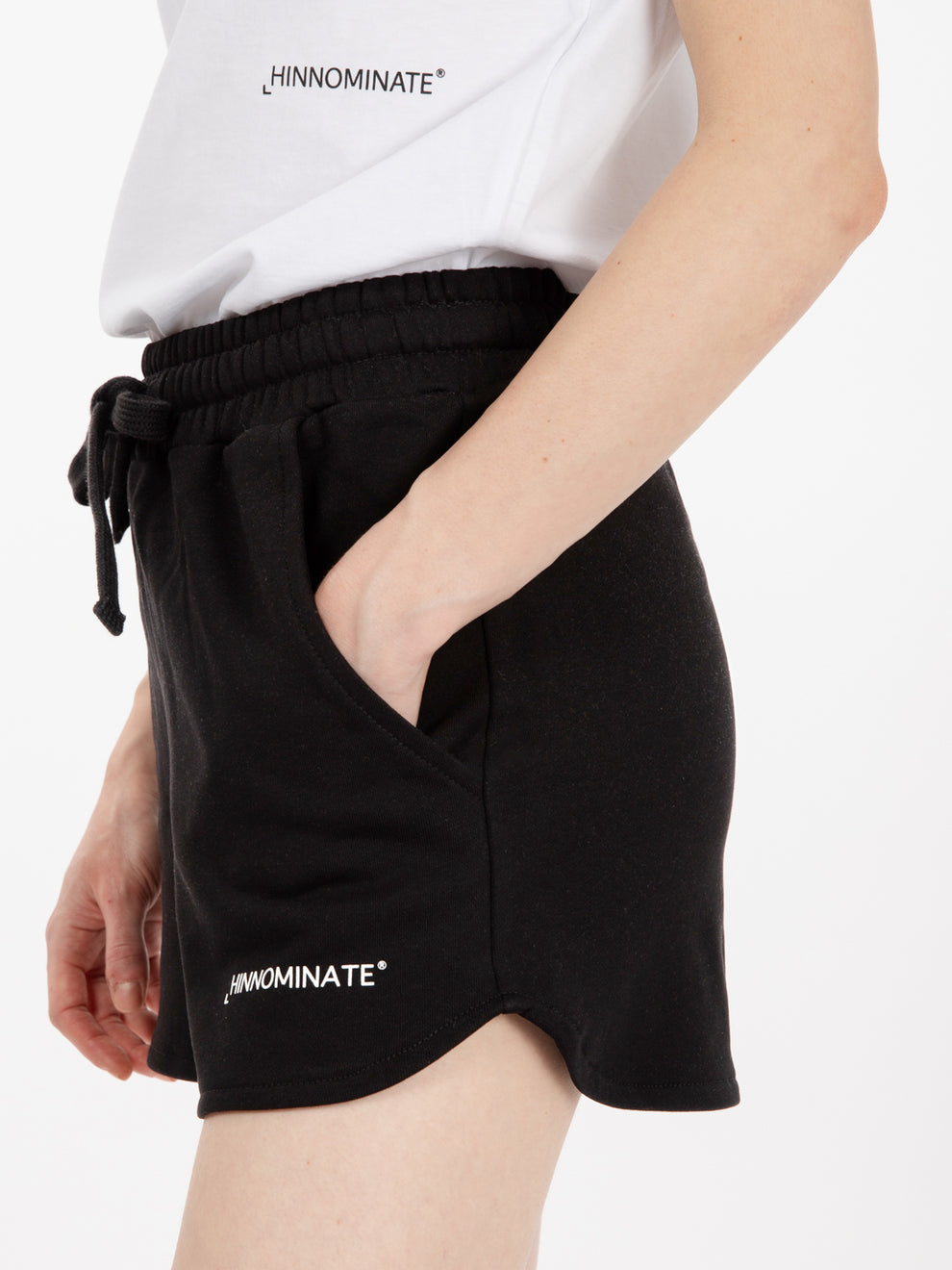 Black Pocketed Fleece Shorts