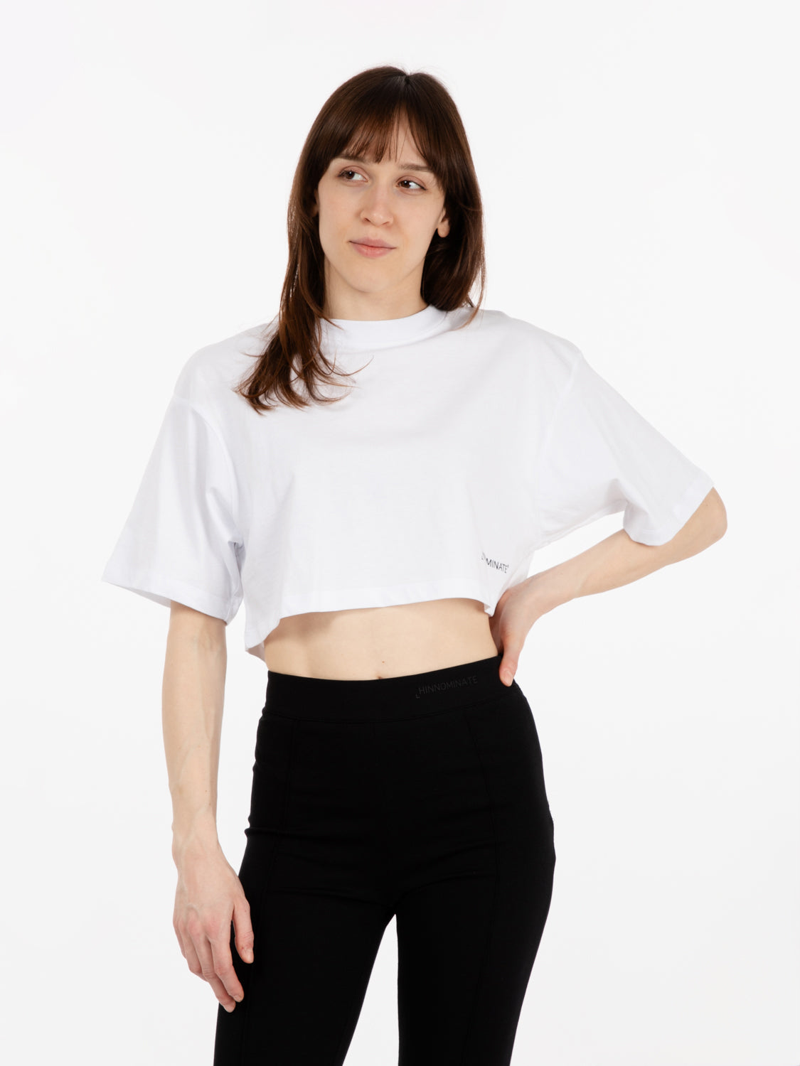 T-shirt corta logo lettering bianco