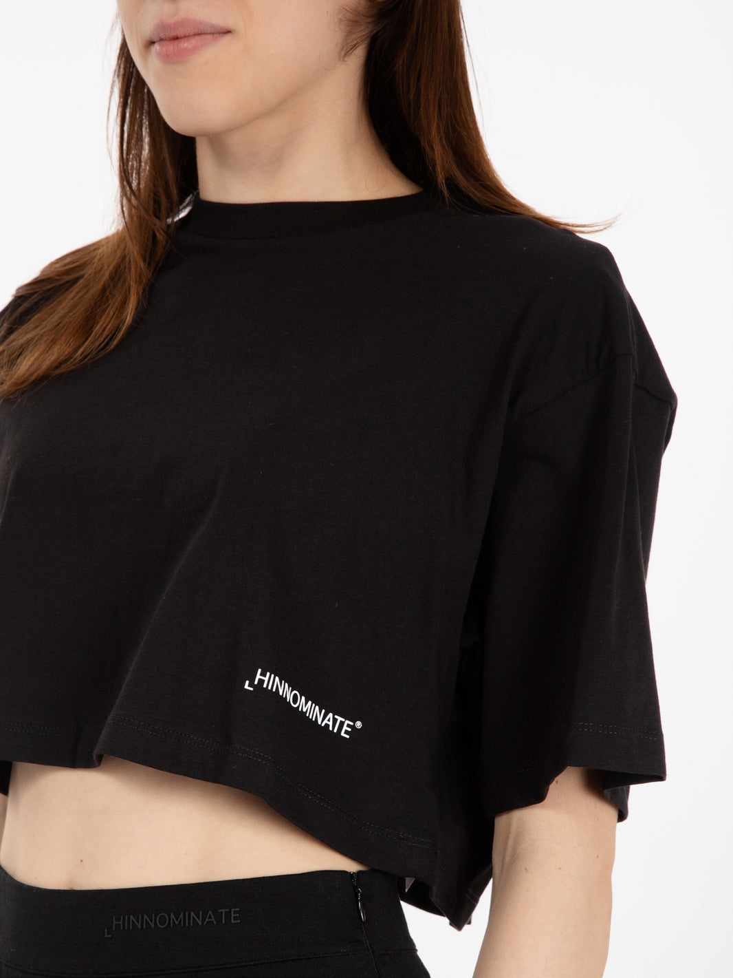 T-shirt corta logo lettering nero
