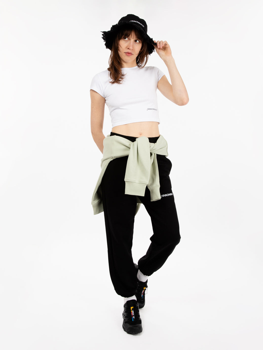 T-shirt crop stretch bianco