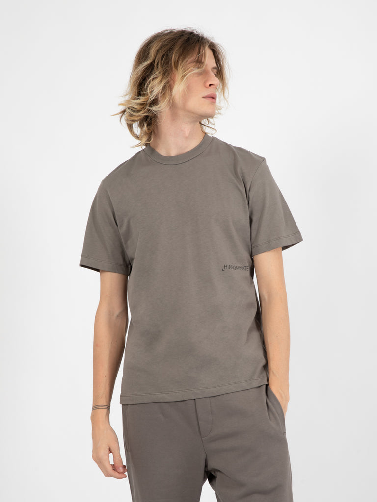HINNOMINATE - T-shirt in jersey girocollo grigio fango