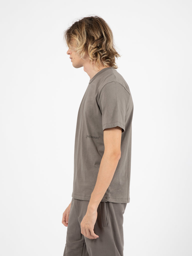 HINNOMINATE - T-shirt in jersey girocollo grigio fango
