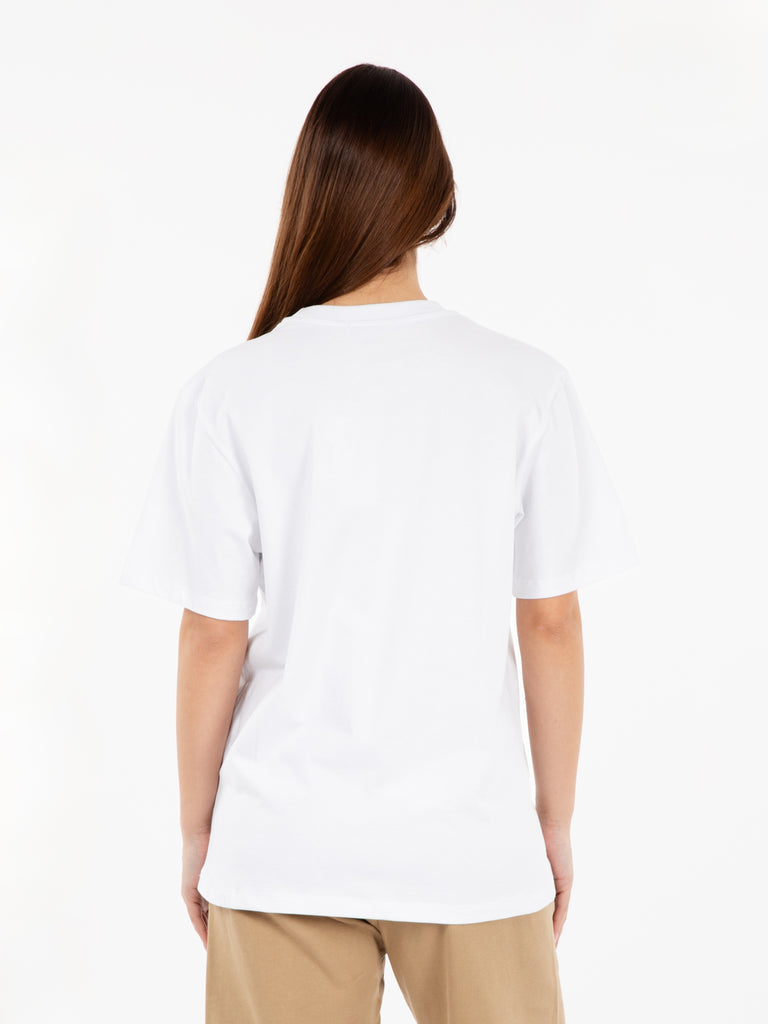HINNOMINATE - T-shirt jersey logo lettering bianco