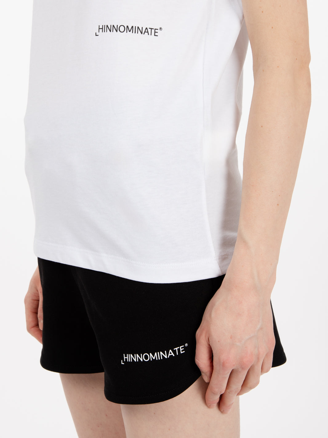 T-shirt logo lettering bianco