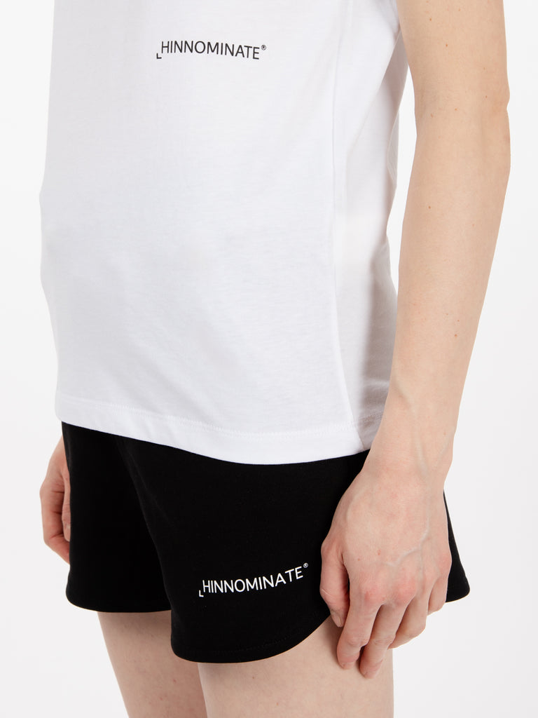 HINNOMINATE - T-shirt logo lettering bianco
