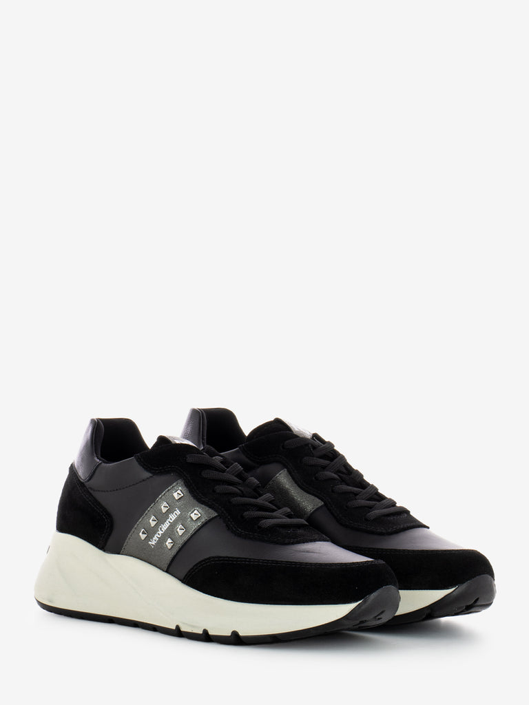 NERO GIARDINI - Sneakers Arold in pelle nere