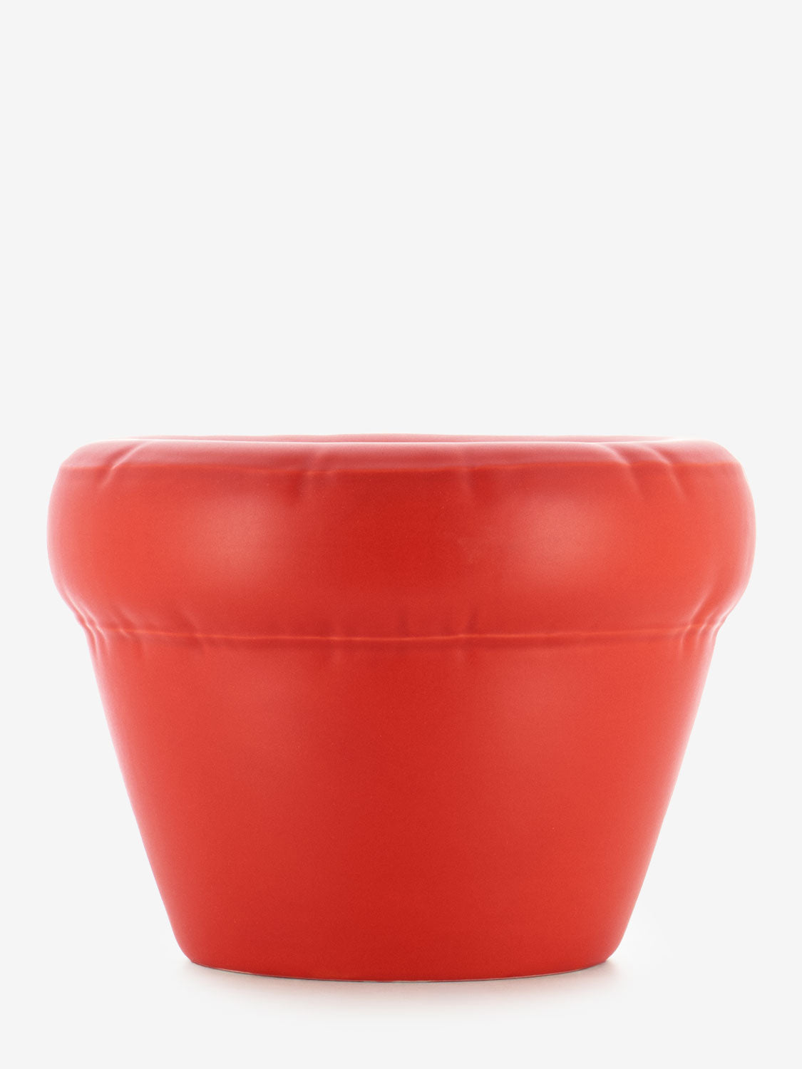 Planter Pierre coral red matte
