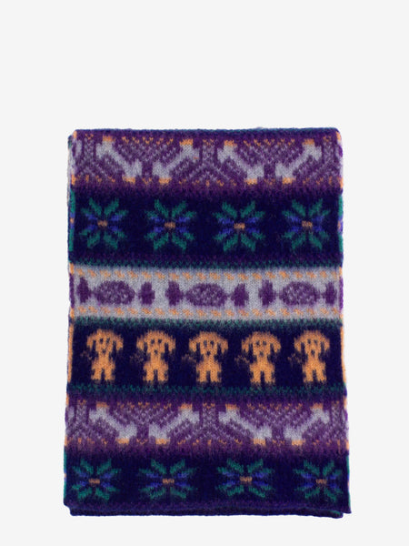 Cosmic dog scarf solid multicolor