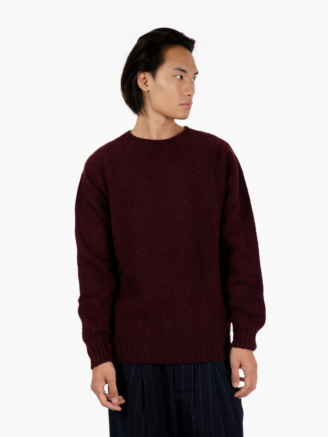 Maglione girocollo bordeaux
