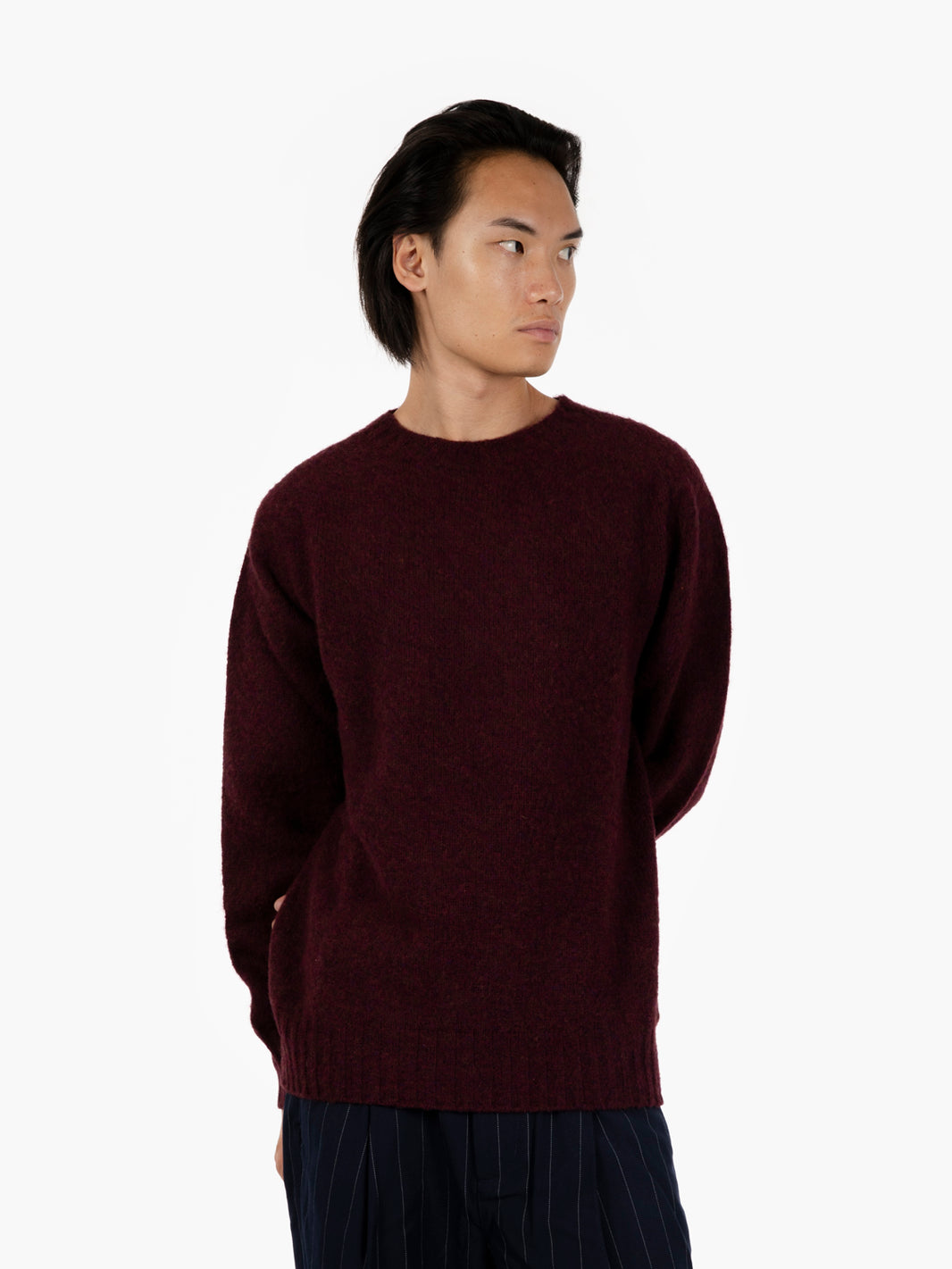 Maglione girocollo bordeaux