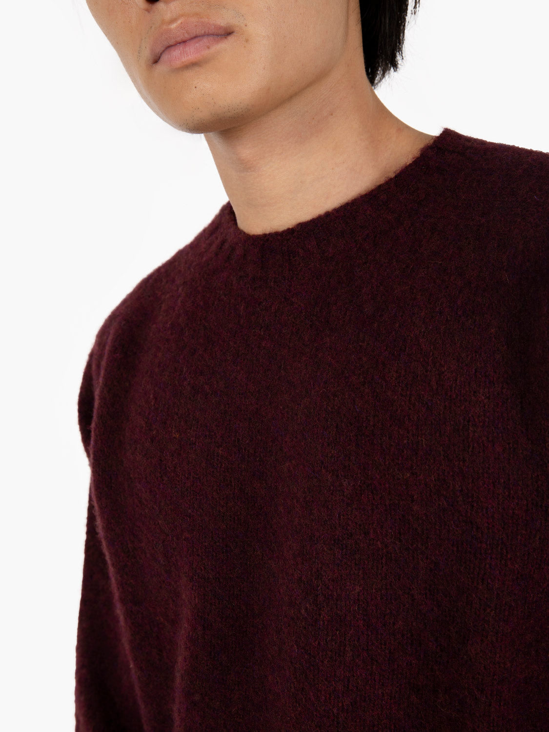 Maglione girocollo bordeaux