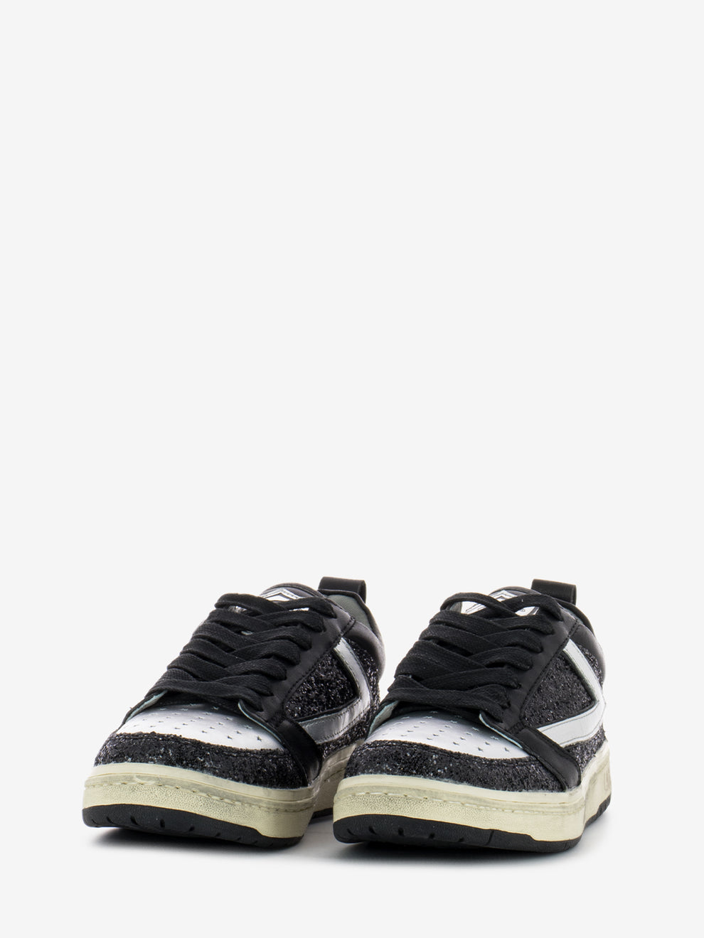 Starlight full glitter Low black / silver sneakers
