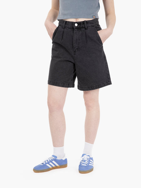 Shorts Eli II denim pleated black