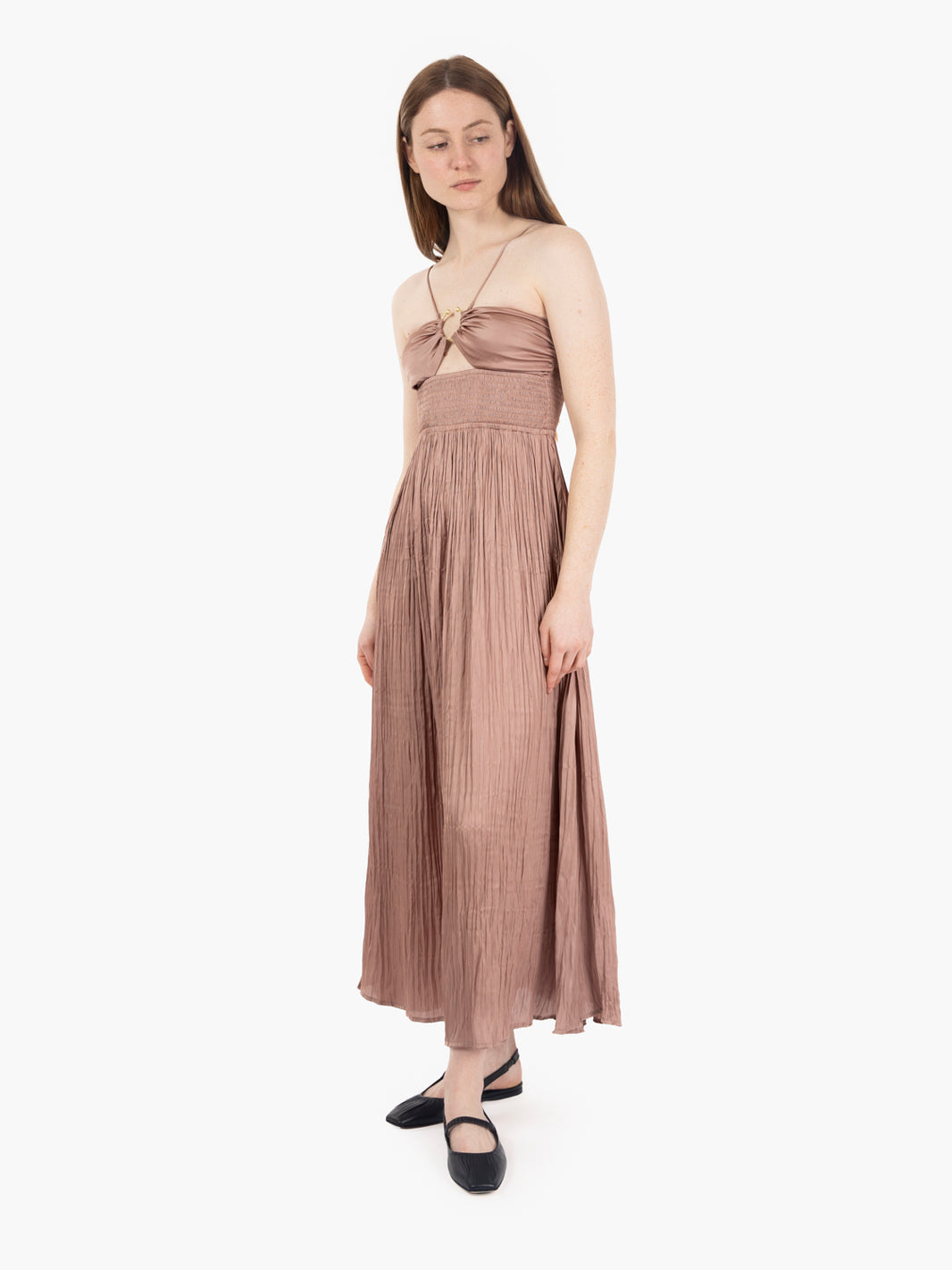 Abito Lilithi effetto satin blush tint